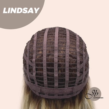 [FINAL SALE] JBEXTENSION 18 Inches Curly Blonde Women Fashion Full Machine Wig LINDSAY【PLUS PERMATEASE】【BENDY EAR TABS】