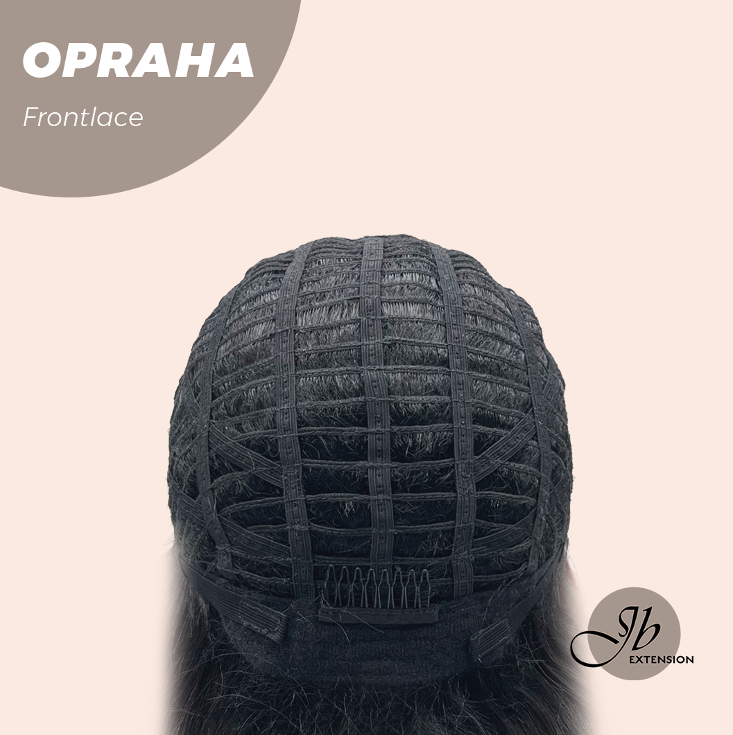 [FINAL SALE] JBEXTENSION 23 Inches Curly Black Red Pre-Cut Frontlace Glueless Black Sapphire Wig OPRAHA【BENDY EAR TABS】