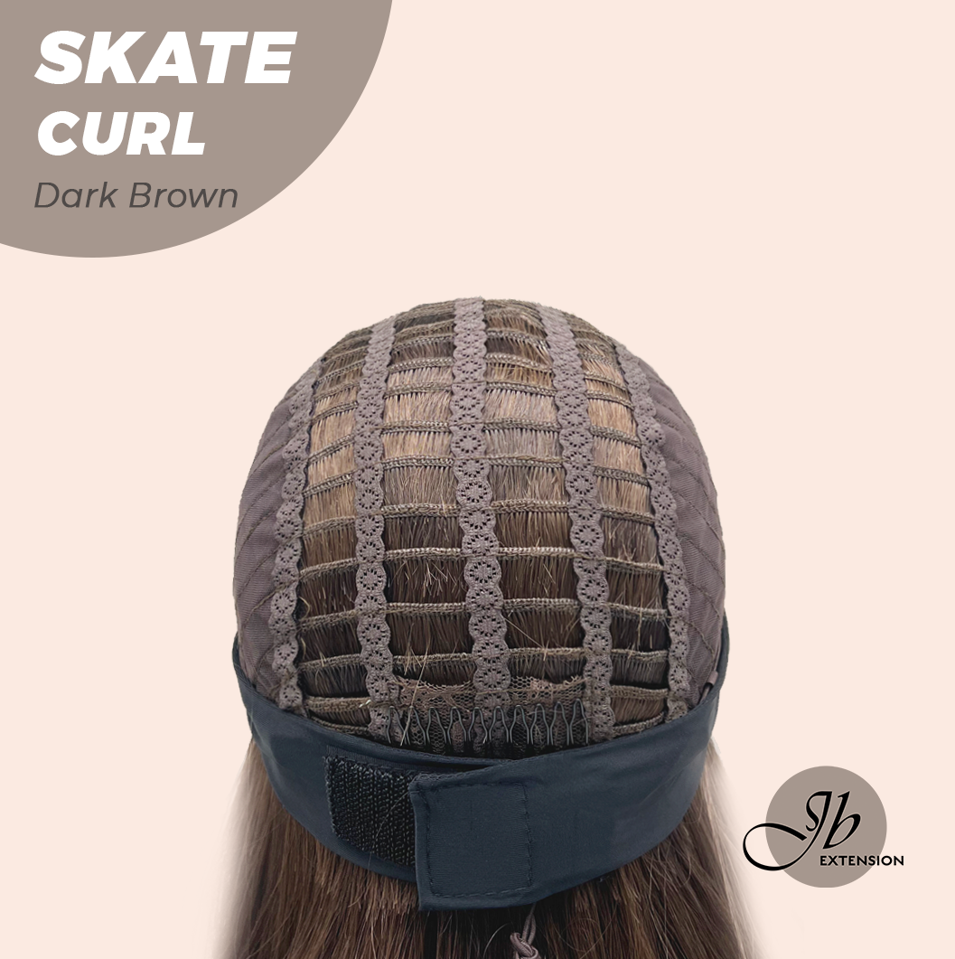 JBEXTENSION 20 Inches Curly Hair Dark Brown Headband Wig SKATE CURL