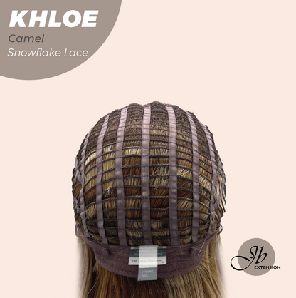 [FINAL SALE] JBEXTENSION 12 Inches Bob Cut Camel Pre-Cut Snowflake Lace Frontlace Glueless Wig KHLOE CAMEL【PERMATEASE】【BENDY EAR TABS】- M/L