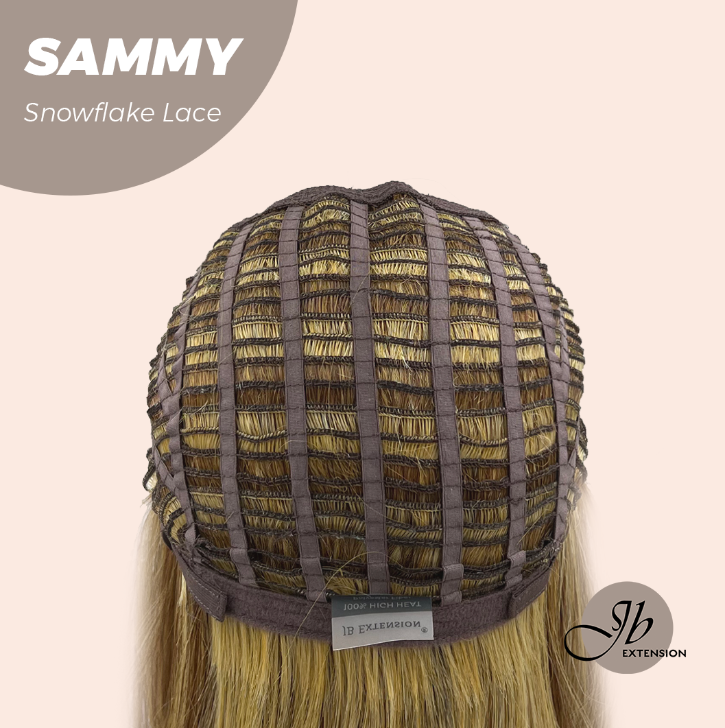 [FINAL SALE] JBEXTENSION 15 Inches Honey Blonde Pre-Cut Snowflake Lace Frontlace Glueless Wig SAMMY【PERMATEASE】【BENDY EAR TABS】- S/M