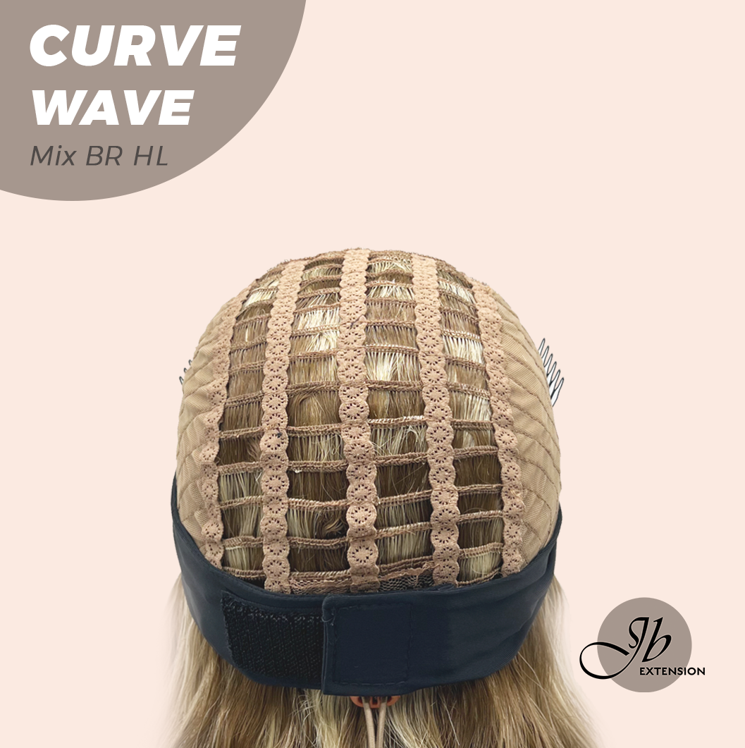 JBEXTENSION 26 Inches Long Wave Mix Brown Highlight Headband Wig CURVE WAVE - MIX BROWN HIGHLIGHT