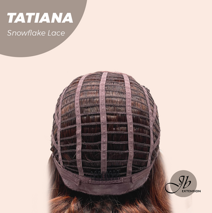 [FINAL SALE] JBEXTENSION 10 Inches Copper Curly Pre-Cut Side Part Snowflake Lace Frontlace Glueless Wig TATIANA【BENDY EAR TABS】