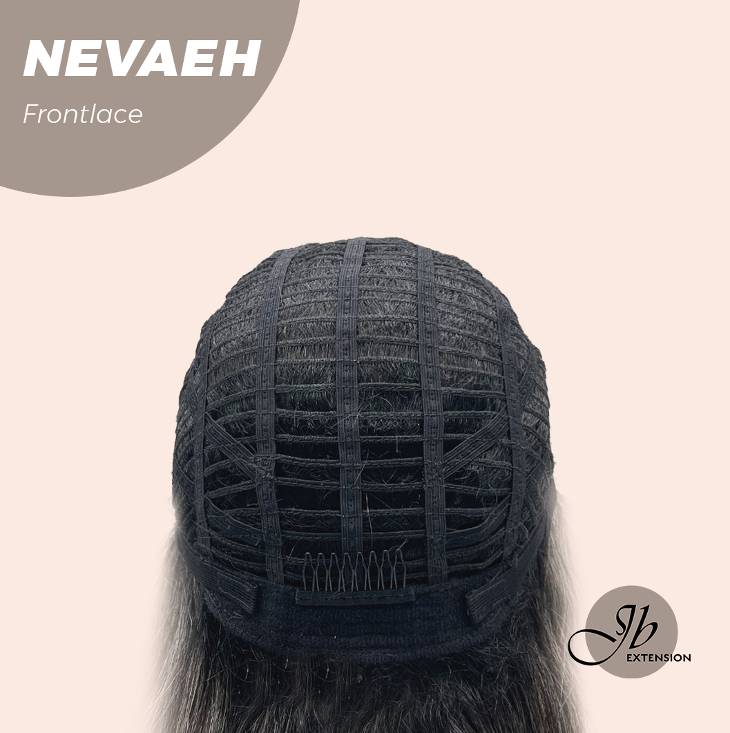 [FINAL SALE] JBEXTENSION 20 Inches Salt and Pepper Curly Pre-Cut Frontlace Glueless Black Sapphire Wig NEVAEH【BENDY EAR TABS】