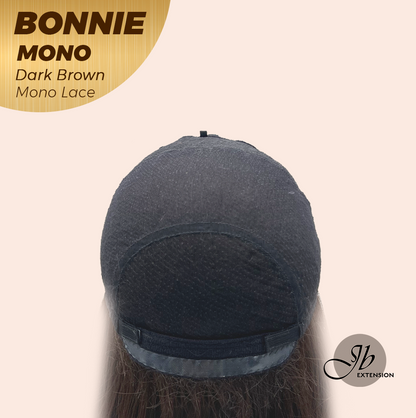 JBEXTENSION BONNIE MONO Full Monofilament Handmade Full Lace Full Hand Tied Wig 12 Inches Dark Brown Mono Lace Handmade Futura Fiber Glueless Wig BONNIE MONO DARK BROWN【BENDY EAR TABS】