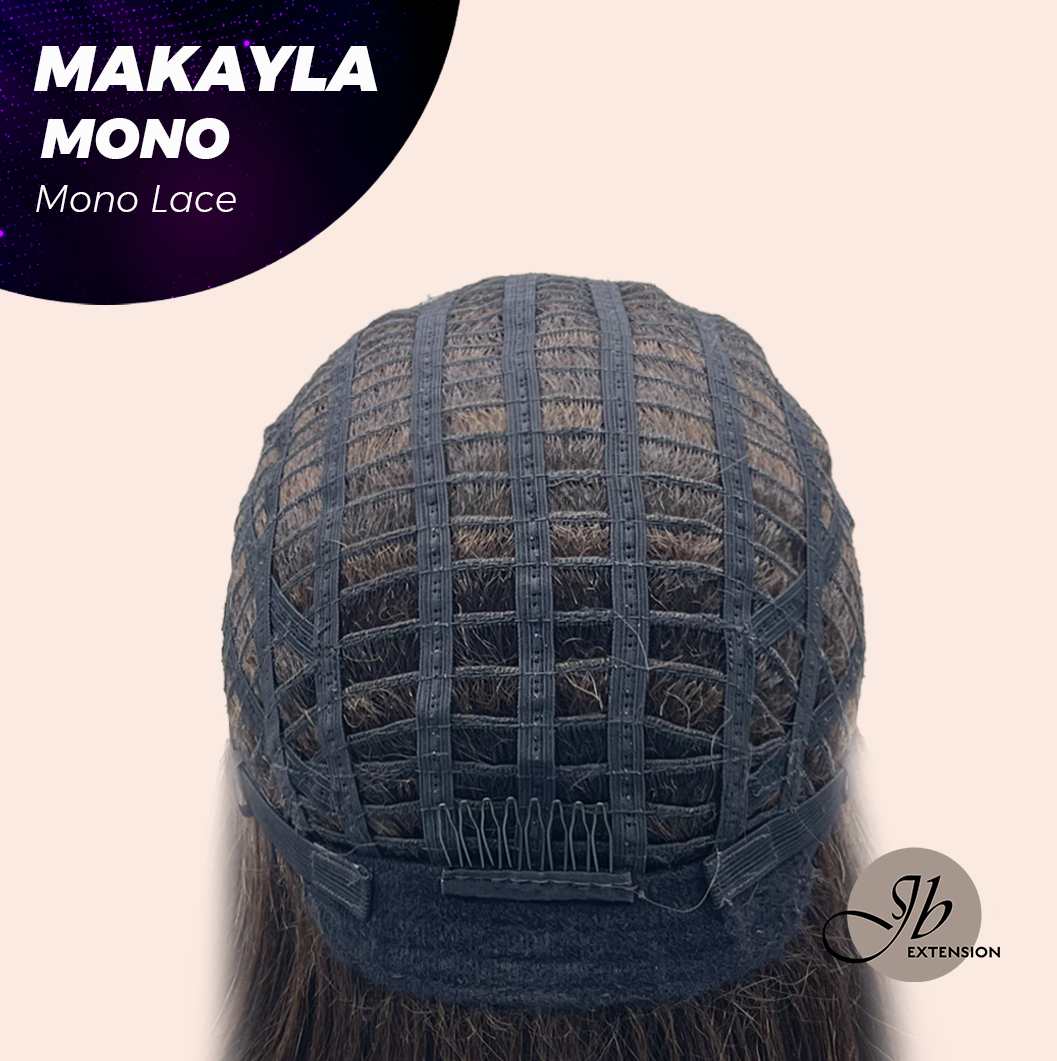 [FINAL SALE] JBEXTENSION MAKAYLA MONO Monofilament Handmade Wig 6X5 Full Monofilament Hand Tied Top Wig 23 Inches Long Black Straight Mono Lace Handmade Futura Fiber Glueless Black Sapphire Wig MAKAYLA MONO【BENDY EAR TABS】