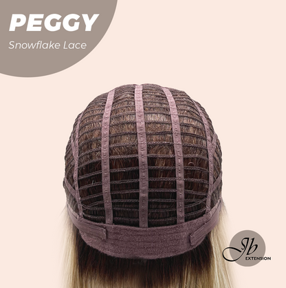 JBEXTENSION 19 Inches Long Straight Mix Blonde Pre-Cut Side Part Snowflake Lace Frontlace Glueless Wig PEGGY MIX BLONDE【BENDY EAR TABS】