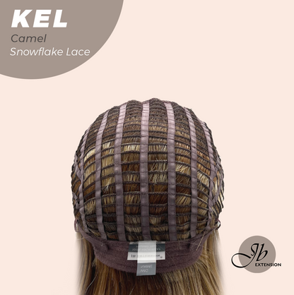 [FINAL SALE] JBEXTENSION 22 Inches Camel Pre-Cut Snowflake Lace Frontlace Glueless Wig KEL CAMEL【PERMATEASE】【BENDY EAR TABS】- M/L