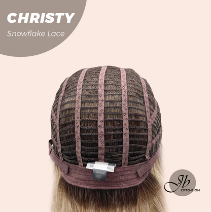 JBEXTENSION 11 Inches Mix Blonde Pre-Cut Side Part Snowflake Lace Frontlace Glueless Wig CHRISTY SNOWFLAKE【BENDY EAR TABS】