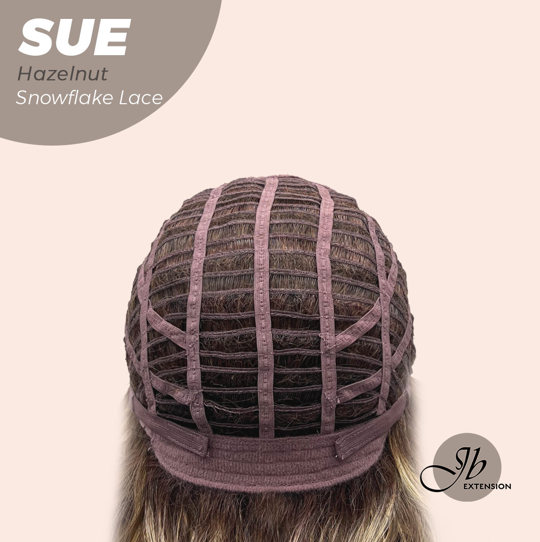 [PRE-ORDER] JBEXTENSION 17 Inches Hazelnut Deep Curly Pre-Cut Side Part Snowflake Lace Frontlace Glueless Wig SUE HAZELNUT【BENDY EAR TABS】