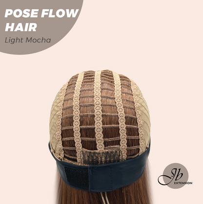 JBEXTENSION 18 Inches Light Mocha Headband Wig POSE FLOW HAIR - LIGHT MOCHA