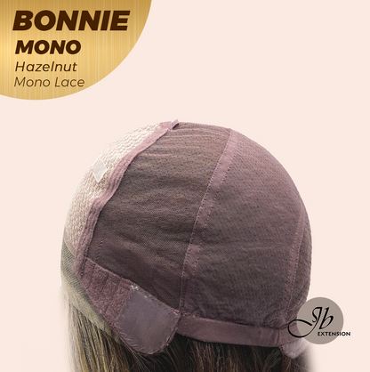 JBEXTENSION BONNIE MONO Full Monofilament Handmade Full Lace Full Hand Tied Wig 12 Inches Hazelnut Mono Lace Handmade Futura Fiber Glueless Wig BONNIE MONO HAZELNUT【BENDY EAR TABS】