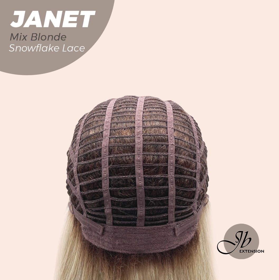 [PRE-ORDER] JBEXTENSION 19 Inches Mix Blonde Pre-Cut Arc Snowflake Lace Frontlace Glueless Wig JANET MIX BLONDE【BENDY EAR TABS】