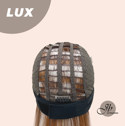 JBEXTENSION 22 Inches Medium Brown Base with Silver Blonde Ombre Highlights Headband Wig LUX
