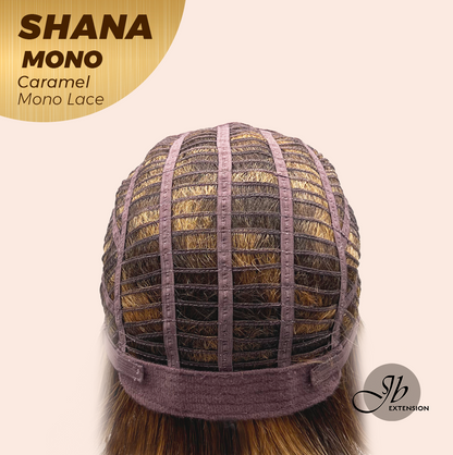 [FINAL SALE] JBEXTENSION SHANA MONO Monofilament Handmade Wig 6X5 Full Monofilament Hand Tied Top Wig 10 Inches Caramel Mono Lace Handmade Futura Fiber Wig With Anti-slip Silicone Strips Glueless Wig SHANA MONO CARAMEL【BENDY EAR TABS】