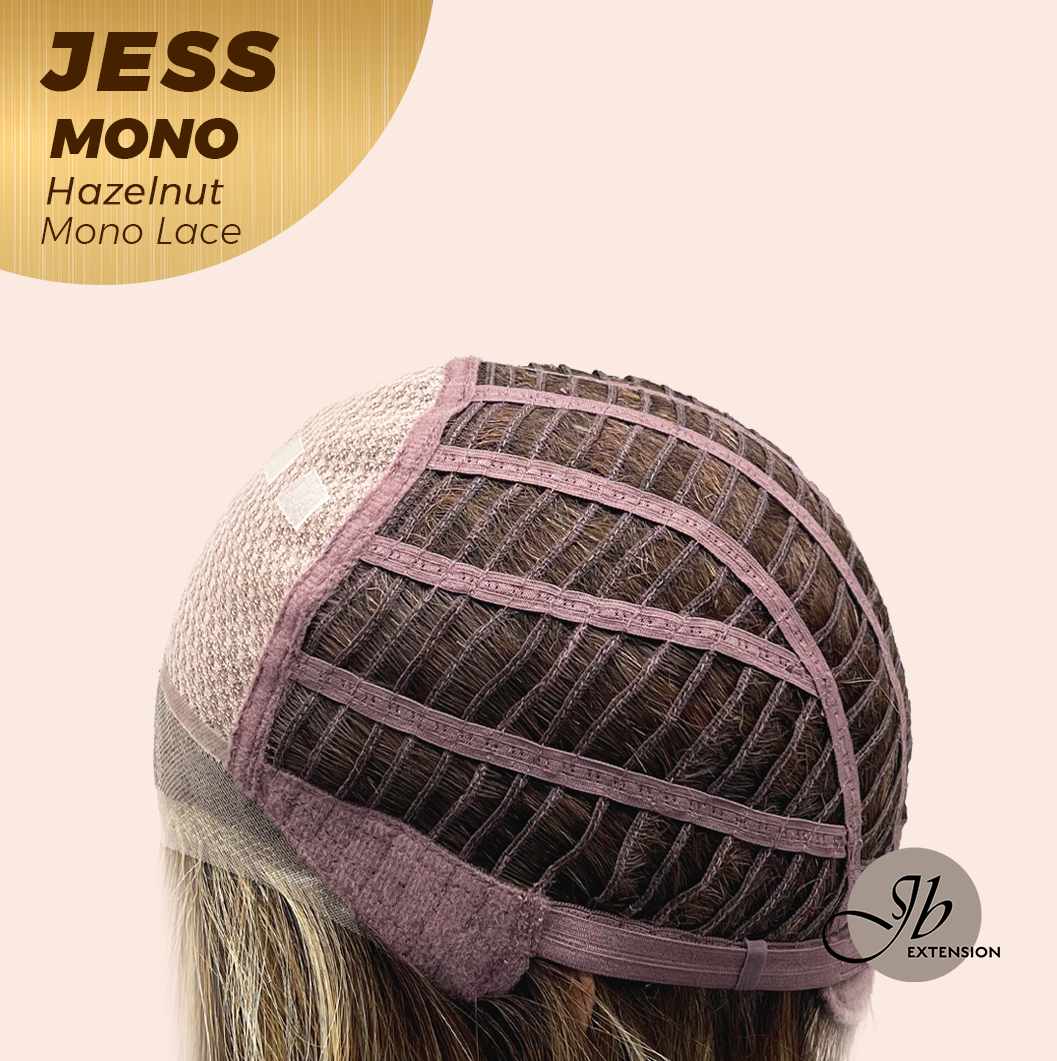 [PRE-ORDER] JBEXTENSION JESS MONO Monofilament Handmade Wig 6X5 Full Monofilament Hand Tied Top Wig 10 Inches Hazelnut Mono Lace Wig With Anti-slip Silicone Strips Glueless Wig JESS MONO HAZELNUT【BENDY EAR TABS】