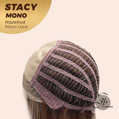[PRE-ORDER] JBEXTENSION STACY MONO Monofilament Handmade Wig 6X5 Full Monofilament Hand Tied Top Wig 18 Inches Hazelnut Mono Lace Wig with Anti-slip Silicone Strips Glueless Wig STACY MONO - HAZELNUT【BENDY EAR TABS】
