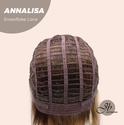 [PRE-ORDER] JBEXTENSION 10 Inches Bob Cut Mix Copper Pre-Cut Side Part Snowflake Lace Frontlace Glueless Wig ANNALISA【BENDY EAR TABS】