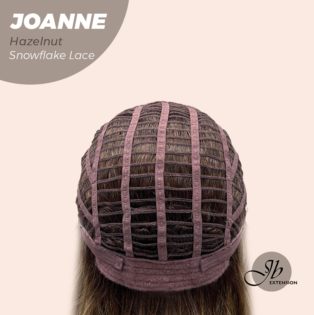 JBEXTENSION 11 Inches Hazelnut Pre-Cut Side Part Snowflake Lace Frontlace Glueless Wig JOANNE HAZELNUT【BENDY EAR TABS】
