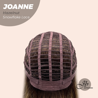 JBEXTENSION 11 Inches Hazelnut Pre-Cut Side Part Snowflake Lace Frontlace Glueless Wig JOANNE HAZELNUT【BENDY EAR TABS】