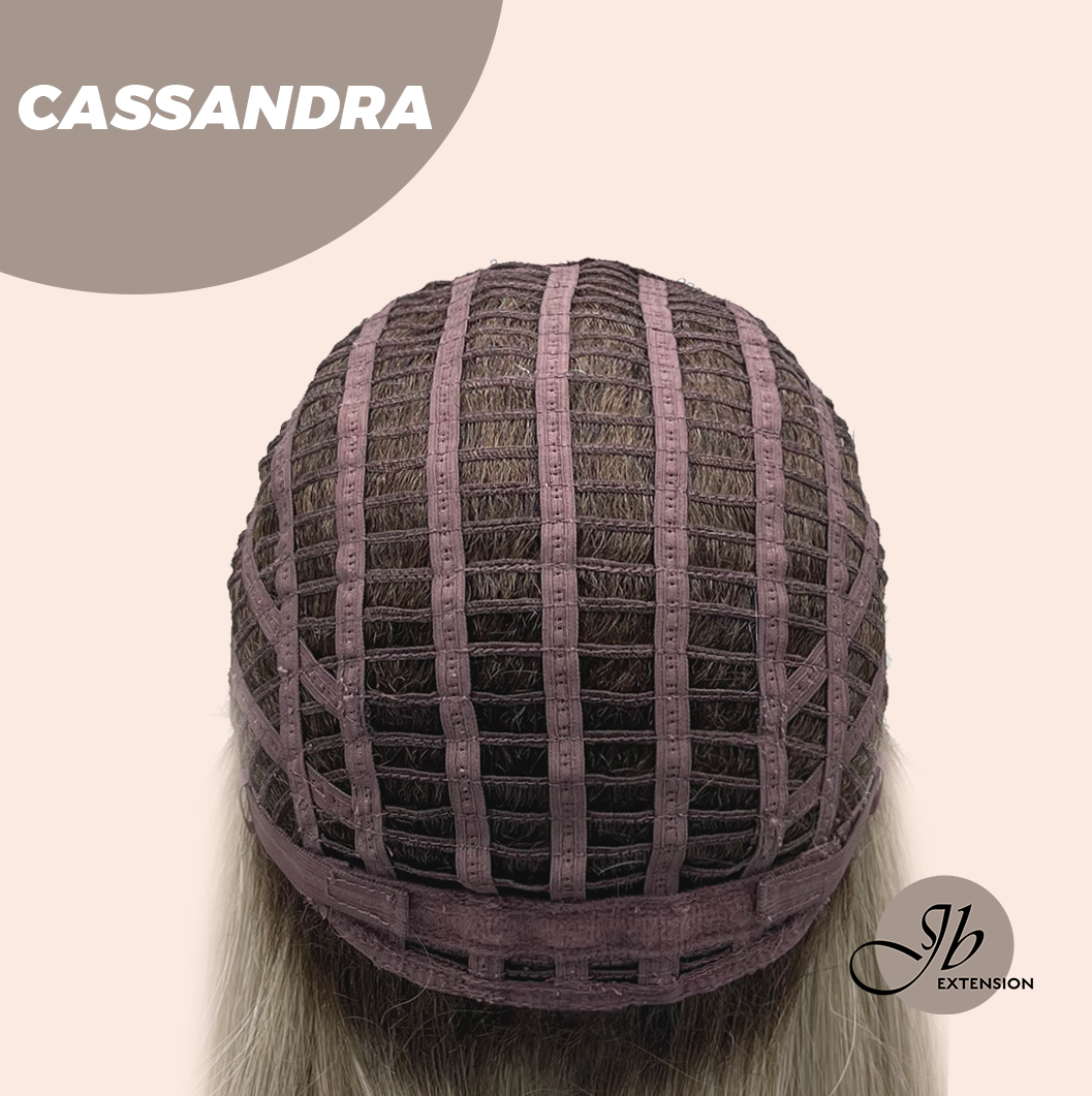 [FINAL SALE] JBEXTENSION 18 Inches Ash Blonde White Wig with Bangs Women Fashion Full Machine Wig CASSANDRA【PLUS PERMATEASE】【BENDY EAR TABS】
