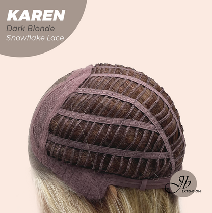 [PRE-ORDER] JBEXTENSION 18 Inches Dark Blonde Pre-Cut Arc Snowflake Lace Frontlace Glueless Wig KAREN DARK BLONDE【BENDY EAR TABS】