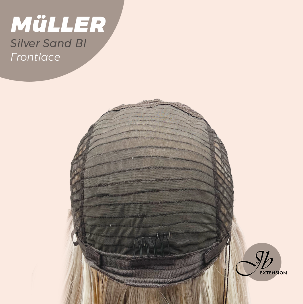 JBEXTENSION 22 Inches Silver Sand Blonde Pre-Cut Frontlace Glueless Wig MüLLER SILVER SAND BLONDE