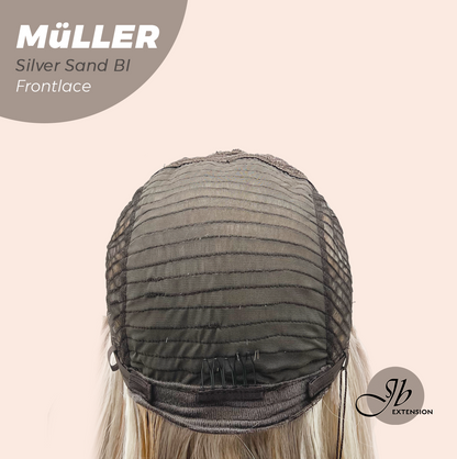 JBEXTENSION 22 Inches Silver Sand Blonde Pre-Cut Frontlace Glueless Wig MüLLER SILVER SAND BLONDE