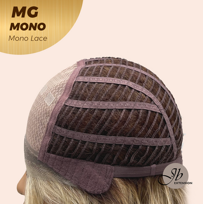 [FINAL SALE] JBEXTENSION MG MONO Monofilament Handmade Wig 6X5 Full Monofilament Hand Tied Top Wig 12 Inches Dark Blonde Mono Lace Wig With Anti-slip Silicone Strips Glueless Wig MG MONO【BENDY EAR TABS】