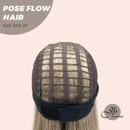JBEXTENSION 18 Inches Ash Mix Blonde Headband Wig POSE FLOW HAIR - ASH MIX BLONDE