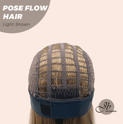 JBEXTENSION 18 Inches Light Brown Headband Wig POSE FLOW HAIR - LIGHT BROWN
