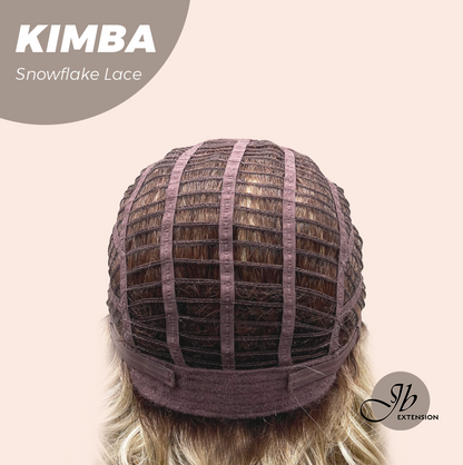 JBEXTENSION 12 Inches Mix Blonde Pre-Cut Arc Snowflake Lace Frontlace Glueless Wig KIMBA【BENDY EAR TABS】