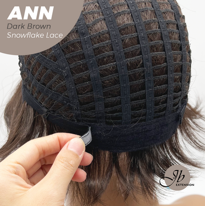 [FINAL SALE] JBEXTENSION 10 Inches Dark Brown Pre-Cut Side Part Snowflake Lace Frontlace Glueless Wig ANN DARK BROWN【BENDY EAR TABS】