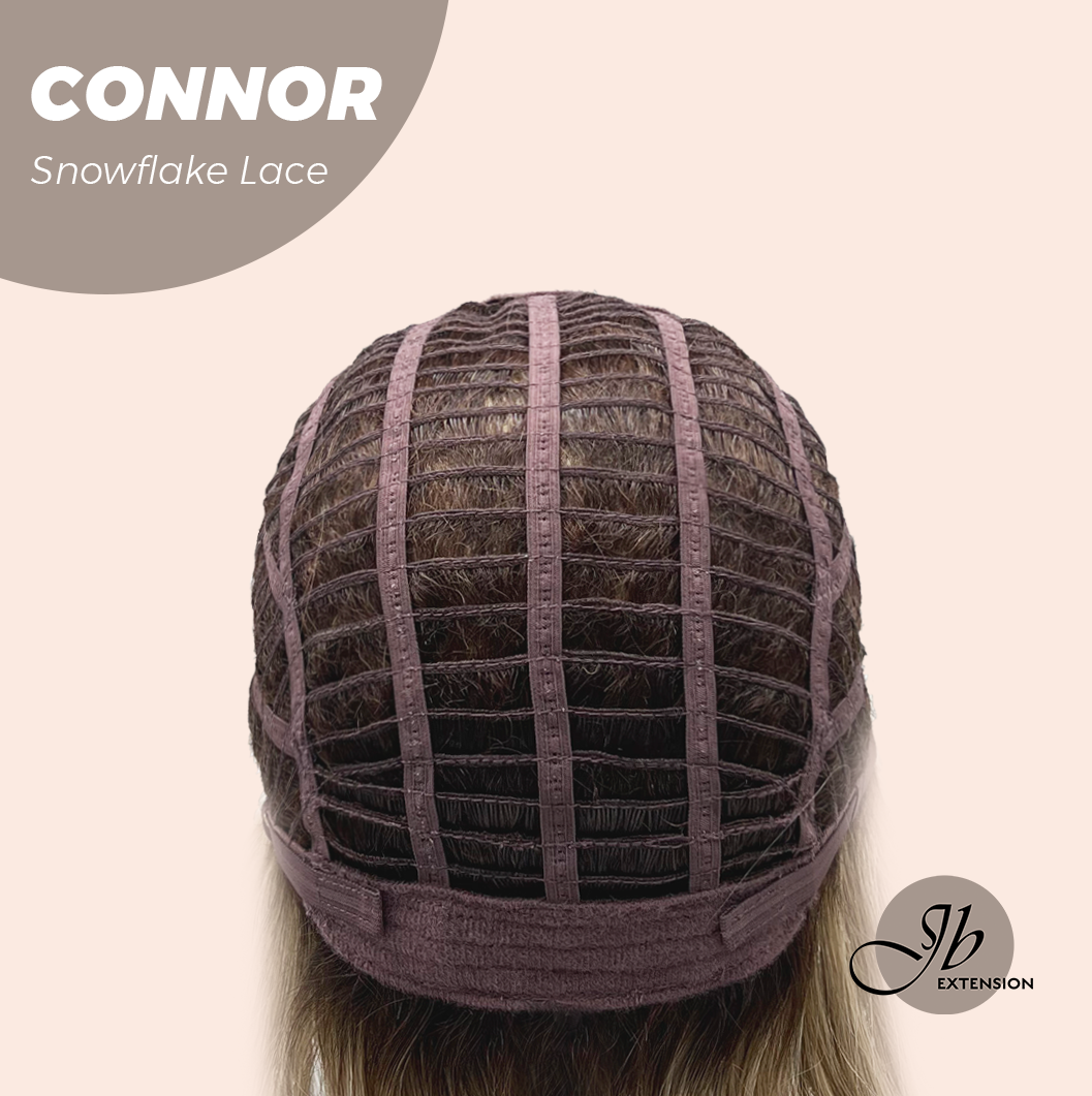 [PRE-ORDER] JBEXTENSION 13 Inches Dark Mix Blonde Curly Pre-Cut Arc Snowflake Lace Frontlace Glueless Wig CONNOR【BENDY EAR TABS】