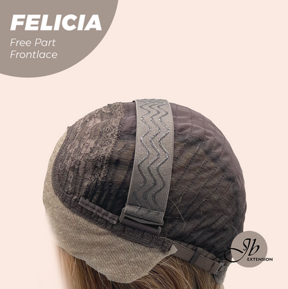 JBEXTENSION 20 Inches Light Brown Fiber X, Tangle Less Pre-Cut Free Part Frontlace Glueless Wig FELICIA【FIBER X】