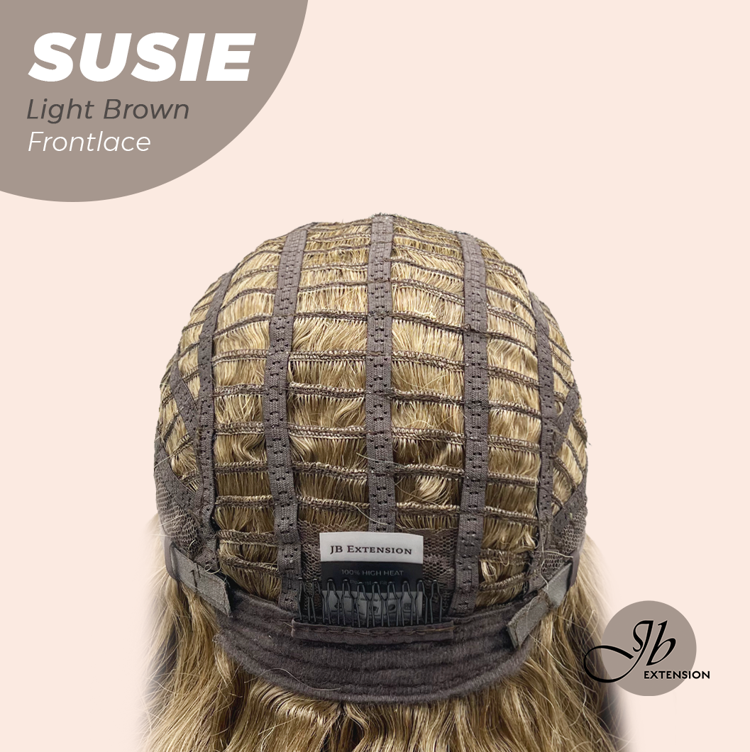 [FINAL SALE] JBEXTENSION 16 Inches Light Brown Women Pre-Cut Frontlace Glueless Wig SUSIE LIGHT BROWN