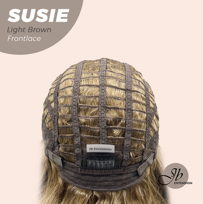 [FINAL SALE] JBEXTENSION 16 Inches Light Brown Women Pre-Cut Frontlace Glueless Wig SUSIE LIGHT BROWN