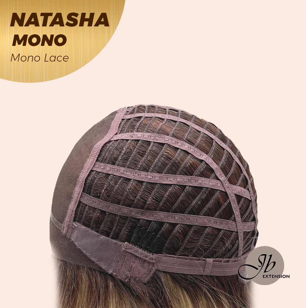 [FINAL SALE] JBEXTENSION NATASHA MONO Monofilament Handmade Wig 6X5 Full Monofilament Hand Tied Top Wig 12 Inches Honey Blonde Mono Lace Wig Glueless Wig NATASHA MONO【BENDY EAR TABS】