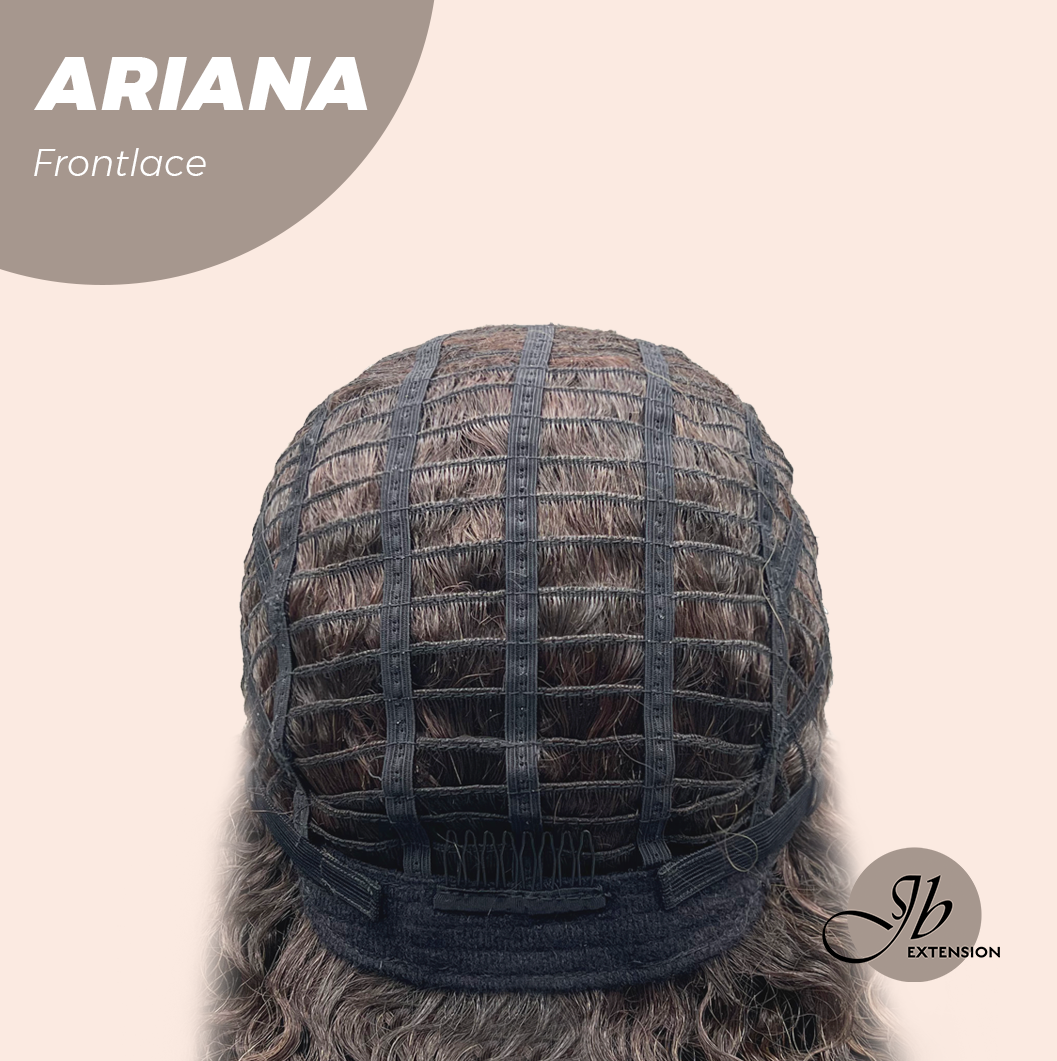[FINAL SALE] JBEXTENSION 16 Inches Deep Curly Dark Brown Pre-Cut Side Part Frontlace Glueless Black Sapphire Wig ARIANA【BENDY EAR TABS】