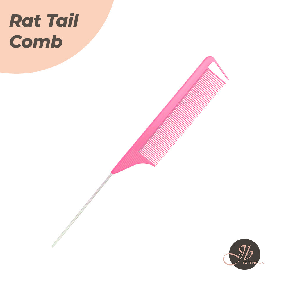 JBextension Carbon Hair Rat Tail Combs Parting Rattail Combs Teasing Fine Tooth Comb Metal Hair Pick Detangling Combs for Women for Curly Hair