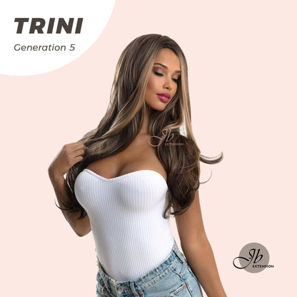 [FINAL SALE] JBEXTENSION GENERATION FIVE 24 Inches Dark Brown With Highlight Women Wig TRINI G5