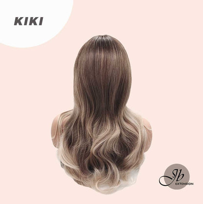 JBEXTENSION 26 Inches Long Curly Blonde Wig With Bangs KIKI