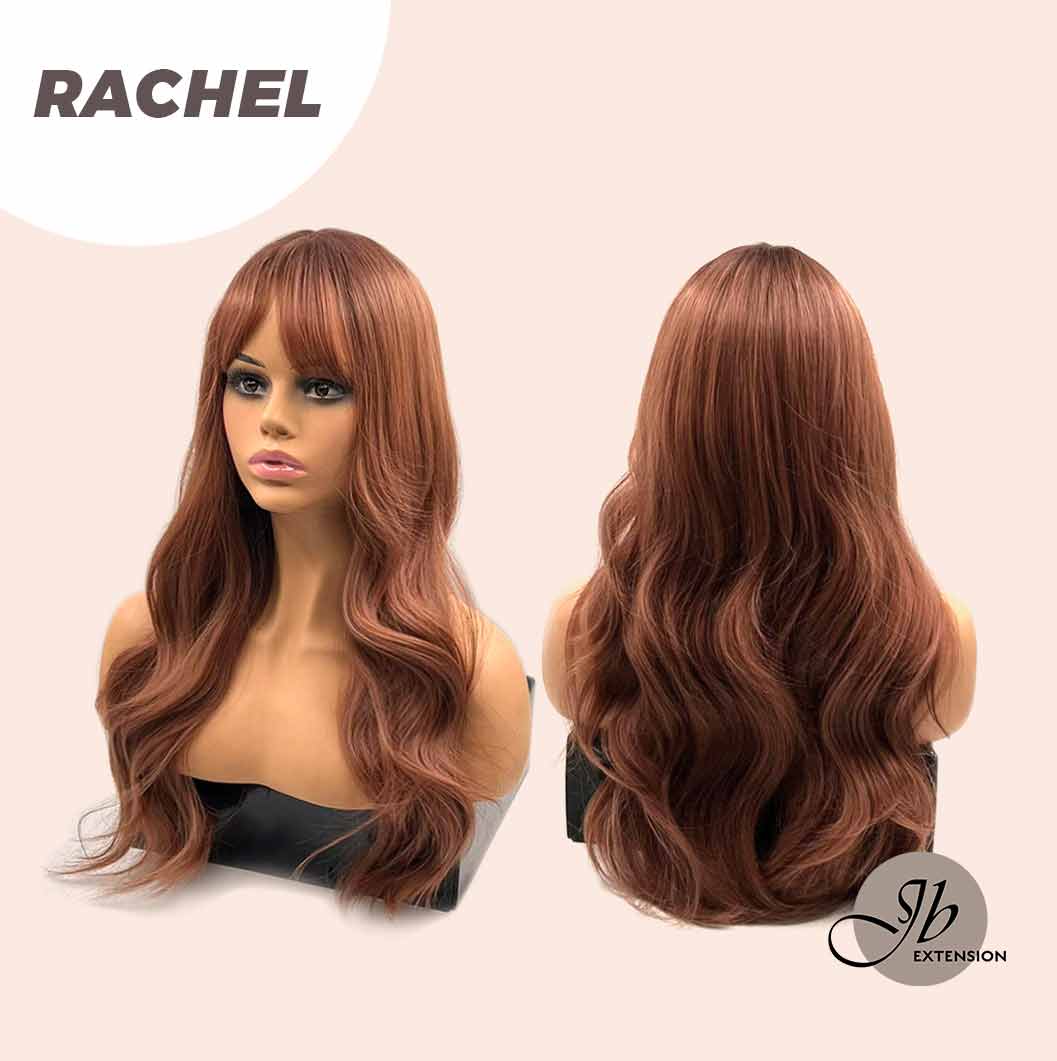 JBEXTENSION 24 Inches Body Wave Copper Wig With Bangs RACHEL
