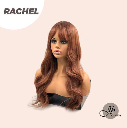 JBEXTENSION 24 Inches Body Wave Copper Wig With Bangs RACHEL