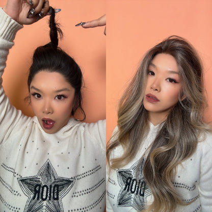 [FINAL SALE] JBEXTENSION 26 Inches Curly Mix Blonde Free Part Pre-Cut Frontlace Glueless Wig CHELSEY