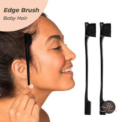 JBEXTENSION Hair Edge Brush, Double Sided Edge Control Hair Comb Eyebrow Brush Smooth Comb Grooming