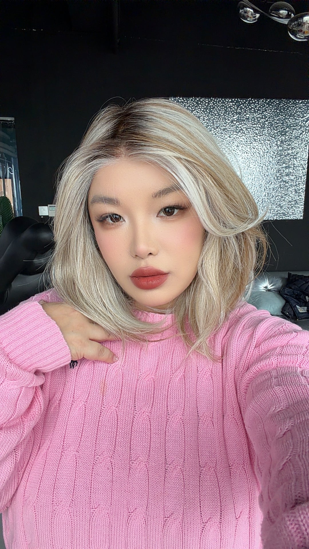 JBEXTENSION CATARINA MONO Full Monofilament Handmade Full Lace Full Hand Tied Wig 13 Inches Mix Blonde Mono Lace Handmade Futura Fiber Wig with Anti-slip Silicone Strips Glueless Wig CATARINA MONO MIX BLONDE【BENDY EAR TABS】