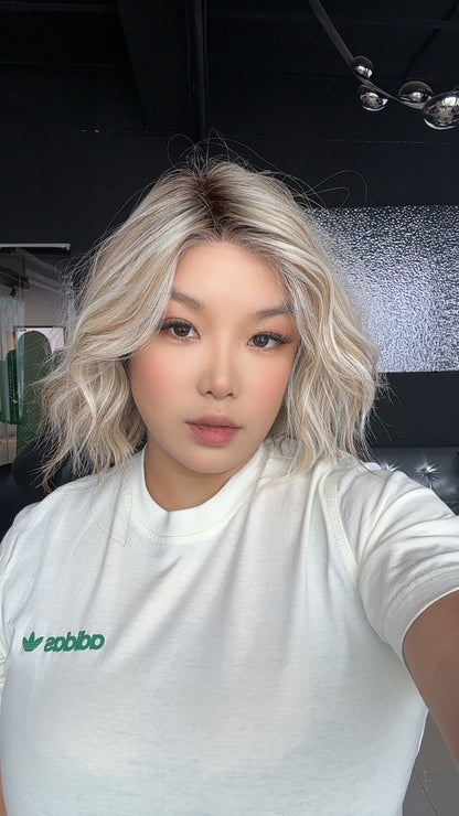 [PRE-ORDER] JBEXTENSION 11 Inches Mix Blonde Pre-Cut Side Part Snowflake Lace Frontlace Glueless Wig JOANNE【BENDY EAR TABS】