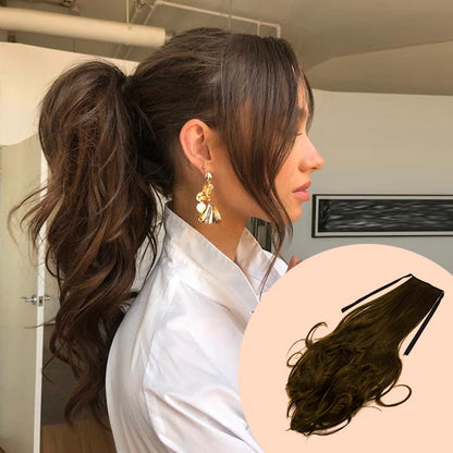 PONYTAIL WITH TAPE CURLY 18 inches/STRAIGHT 25 inches PONYTAIL "MIYA"