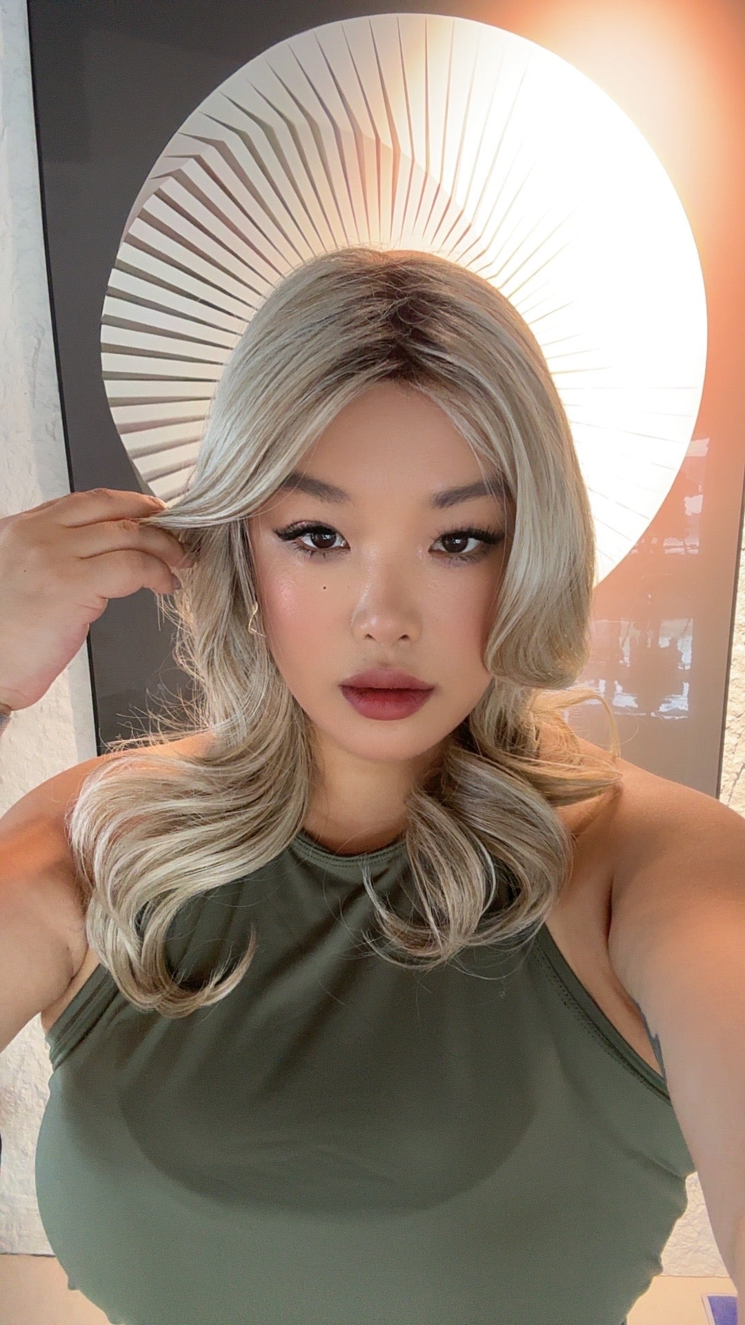 [FINAL SALE] JBEXTENSION 18 Inches Blonde Women Fashion Full Machine Wig LINDA【PLUS PERMATEASE】【BENDY EAR TABS】